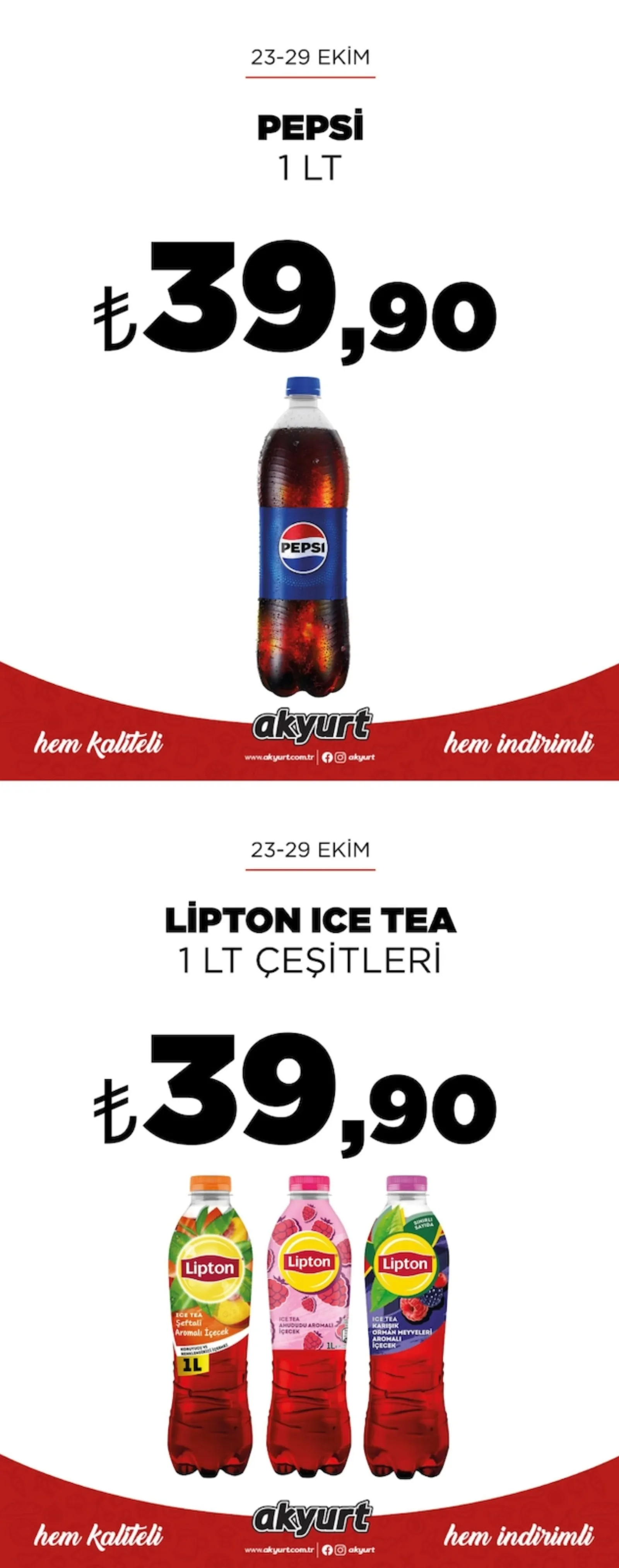 Akyurt  Süpermarket broşürü sayfa 1