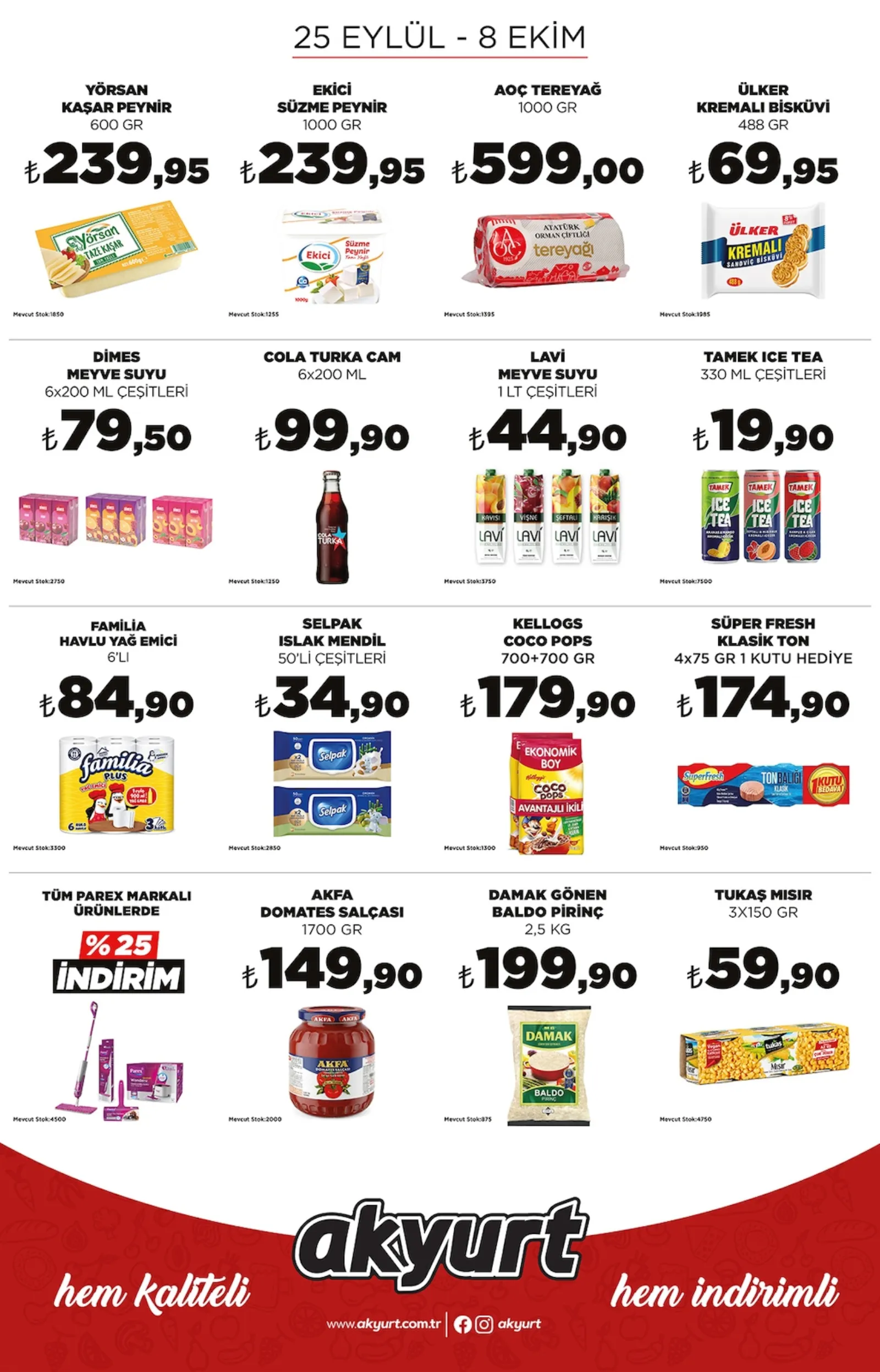 Akyurt  Süpermarket broşürü sayfa 1