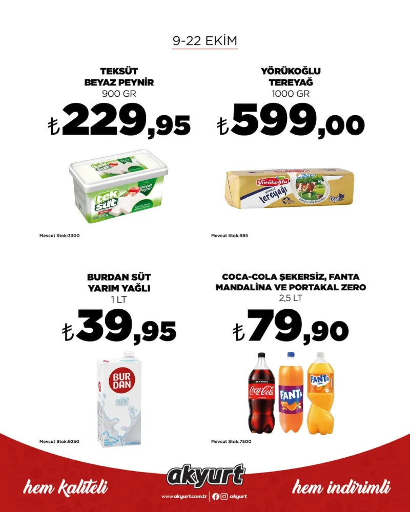 Akyurt  Süpermarket broşürü sayfa 1