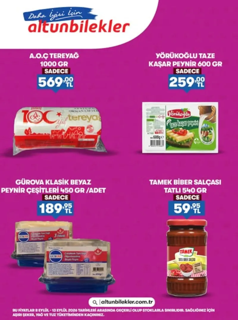 Altunbilekler broşürü sayfa 1