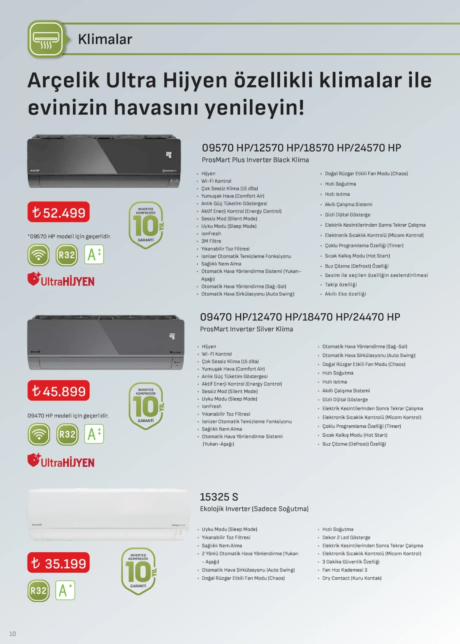 Arçelik broşürü sayfa 10