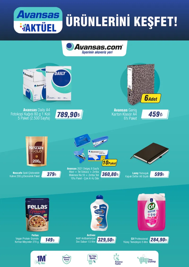 Avansas broşürü sayfa 1