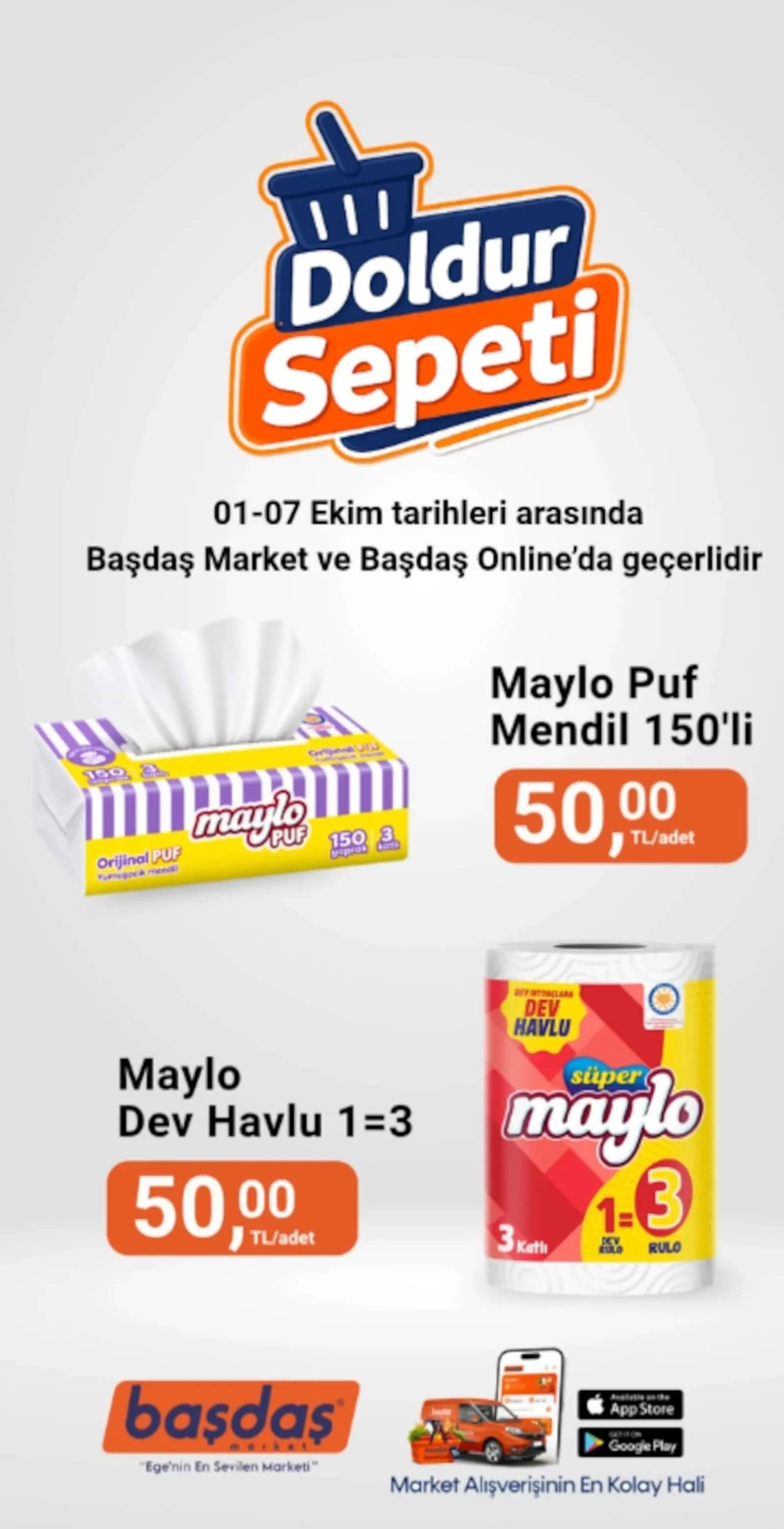 Başdaş Market broşürü sayfa 1