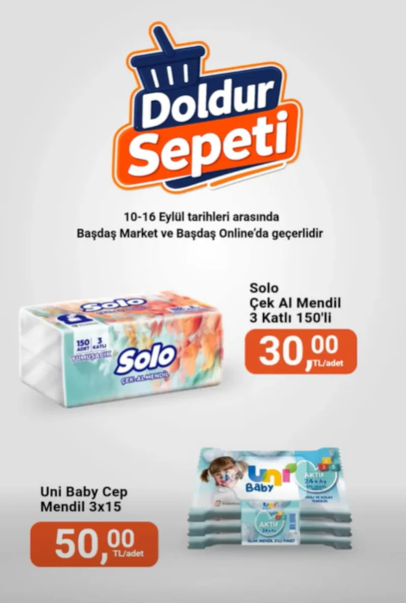 Başdaş Market broşürü sayfa 1