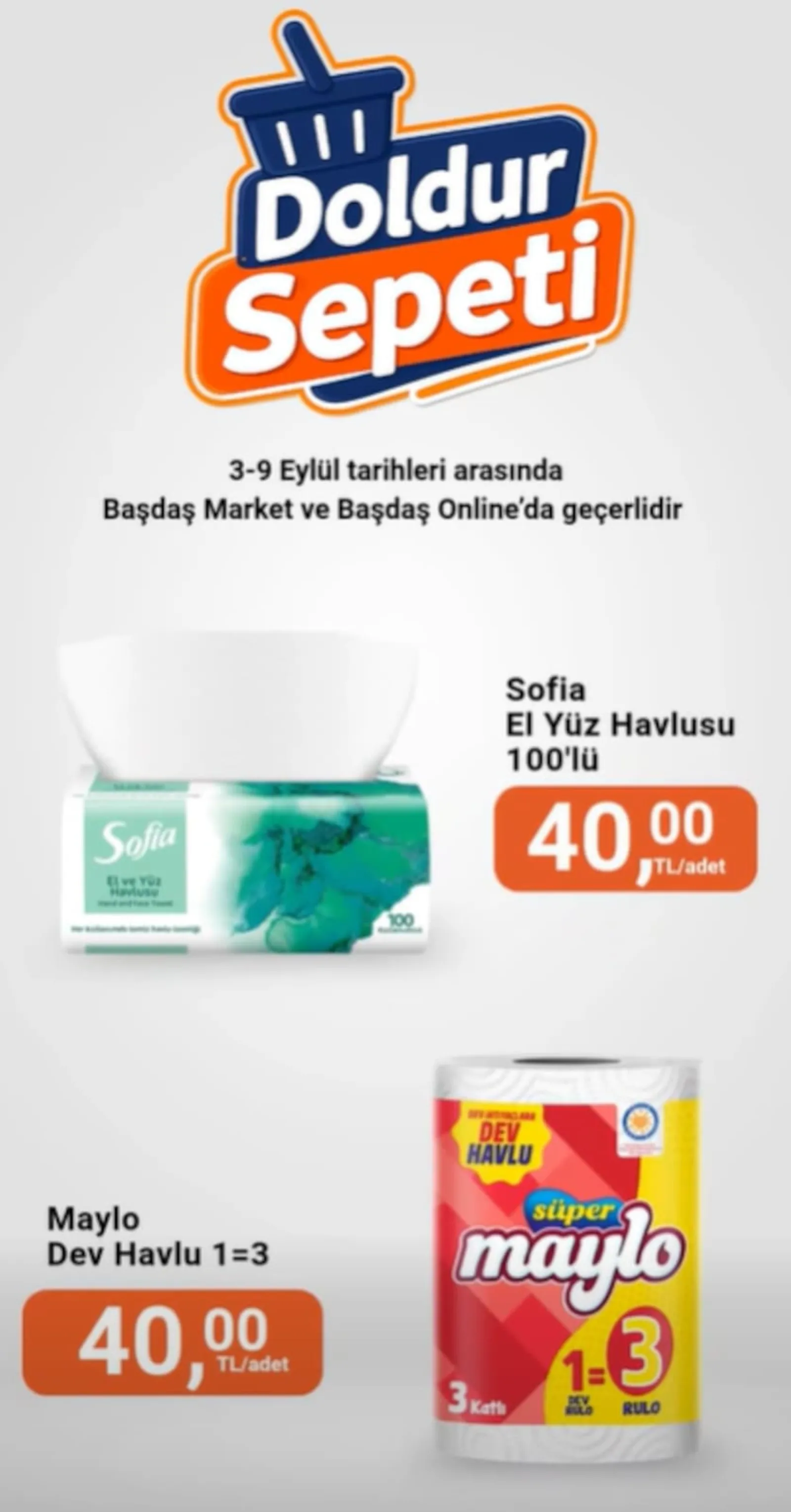 Başdaş Market broşürü sayfa 1