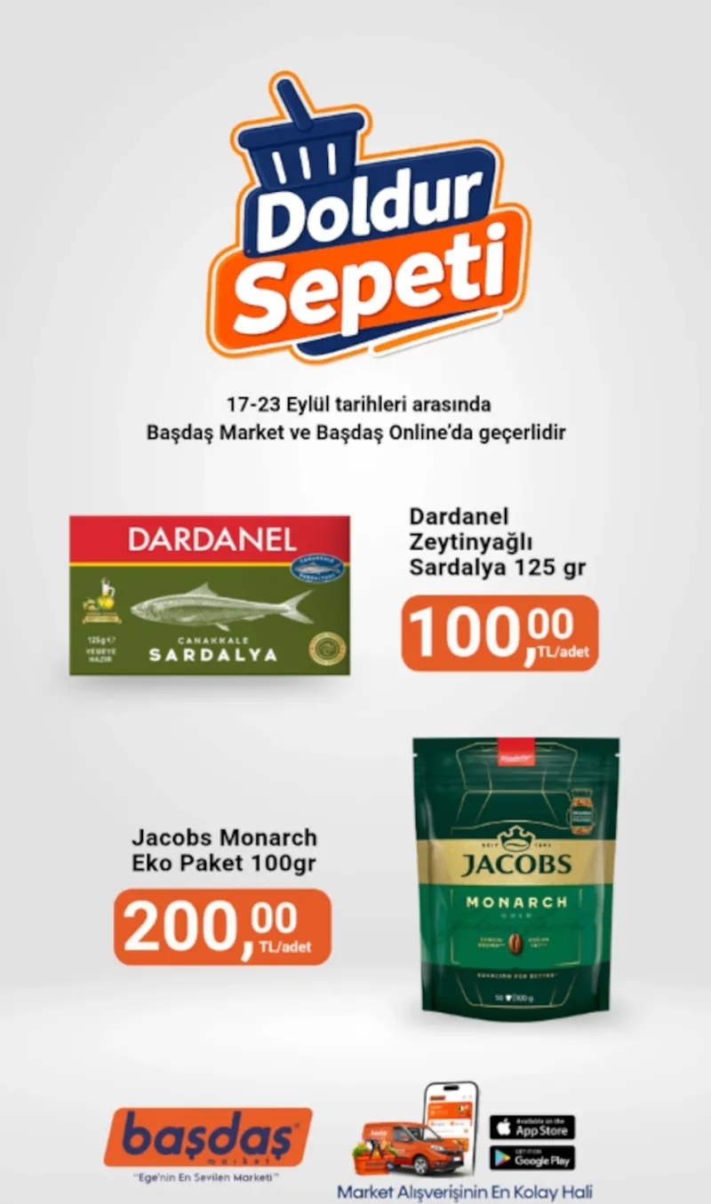 Başdaş Market broşürü sayfa 1