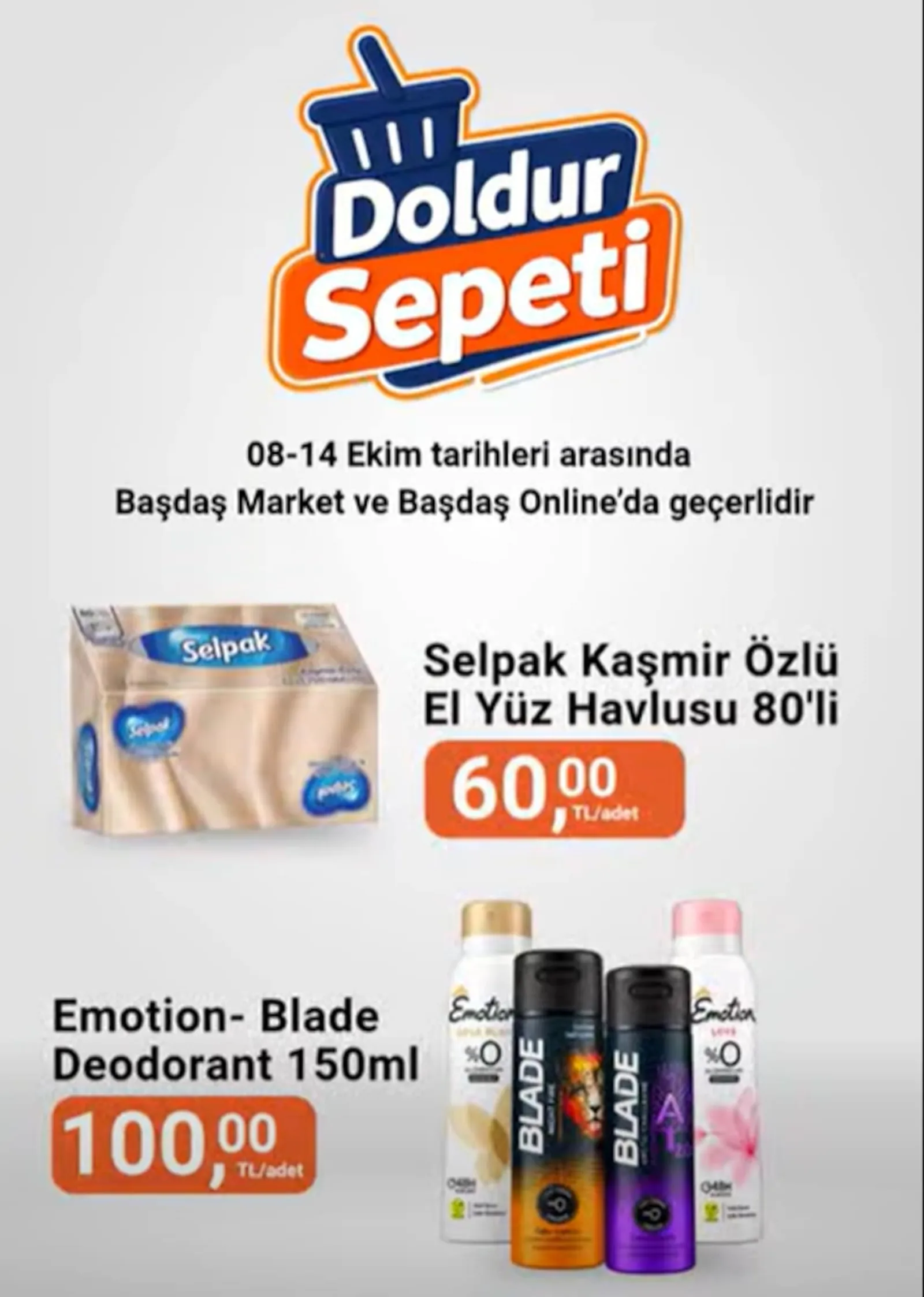Başdaş Market broşürü sayfa 1
