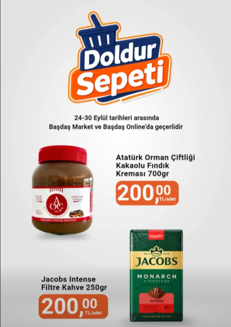 Başdaş Market broşürü sayfa 1
