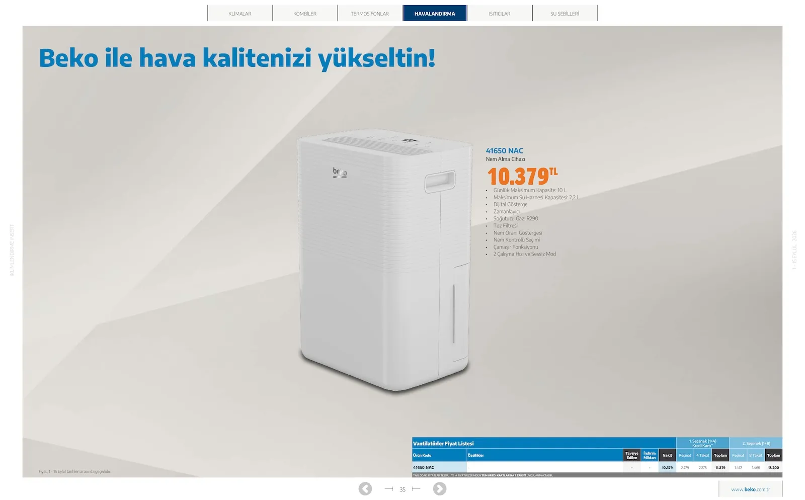 Beko broşürü sayfa 35