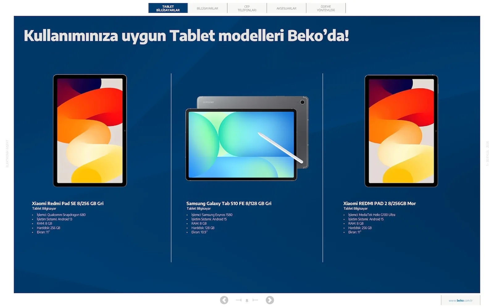 Beko broşürü sayfa 8