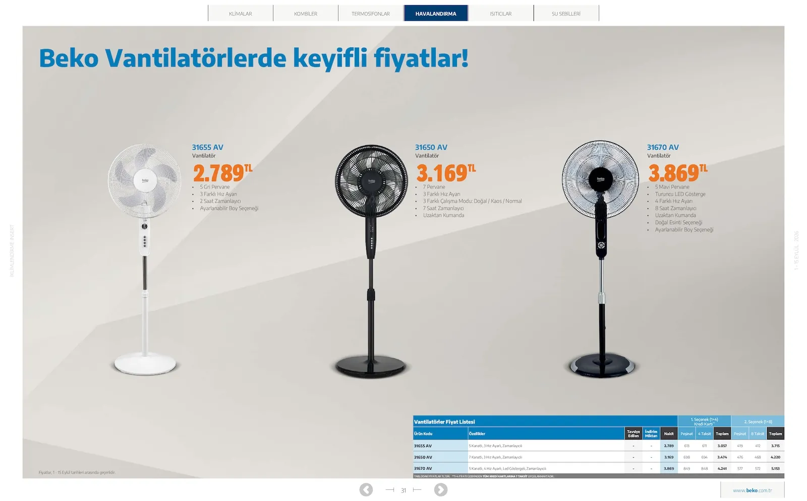 Beko broşürü sayfa 31
