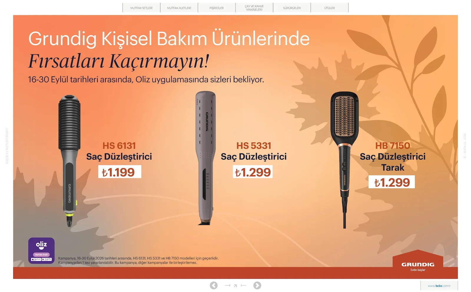 Beko broşürü sayfa 71