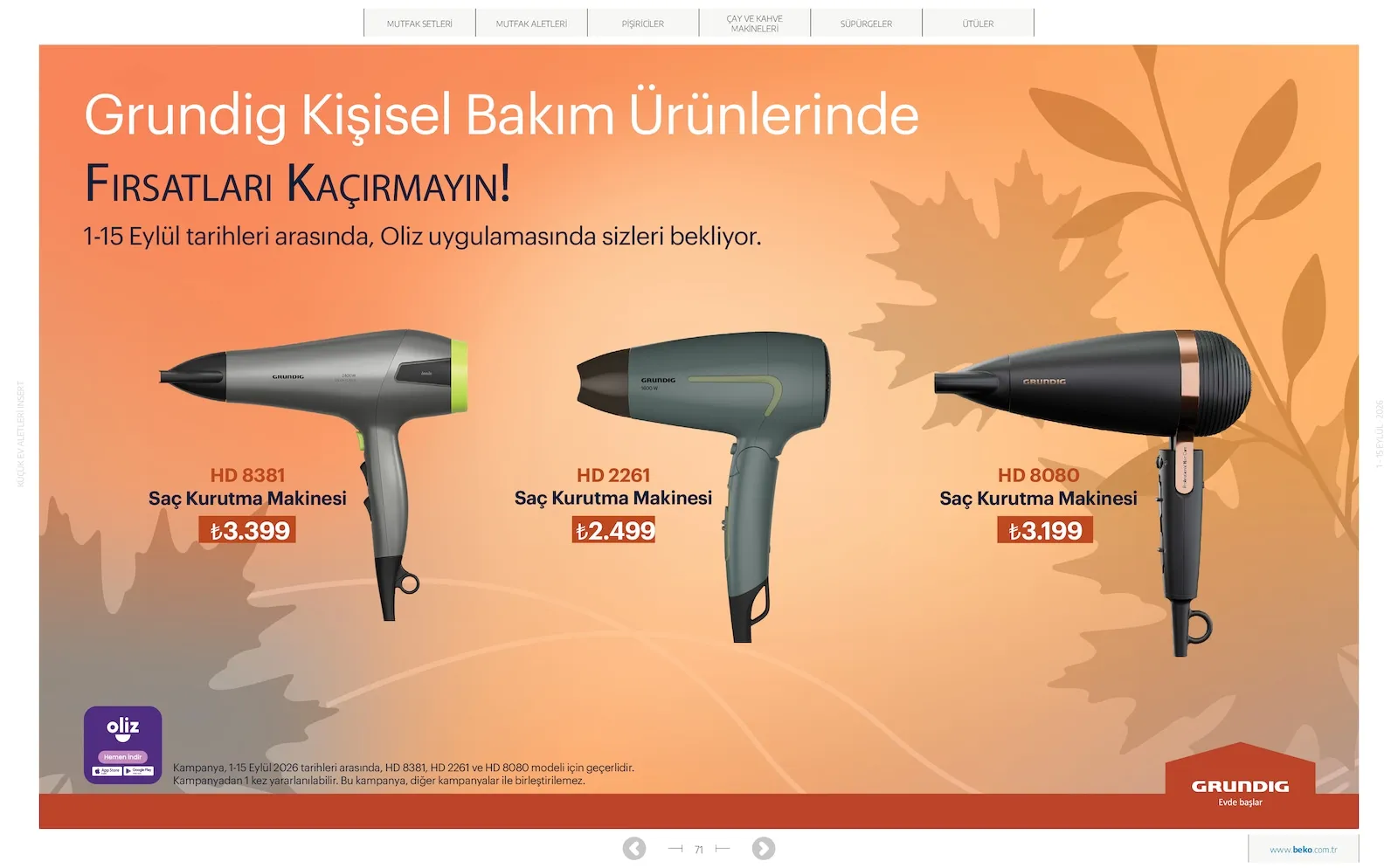 Beko broşürü sayfa 71