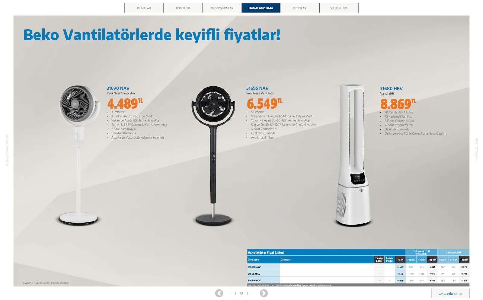 Beko broşürü sayfa 32