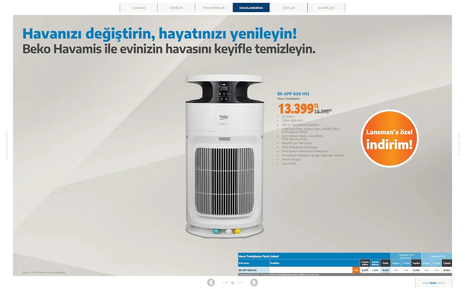 Beko broşürü sayfa 36