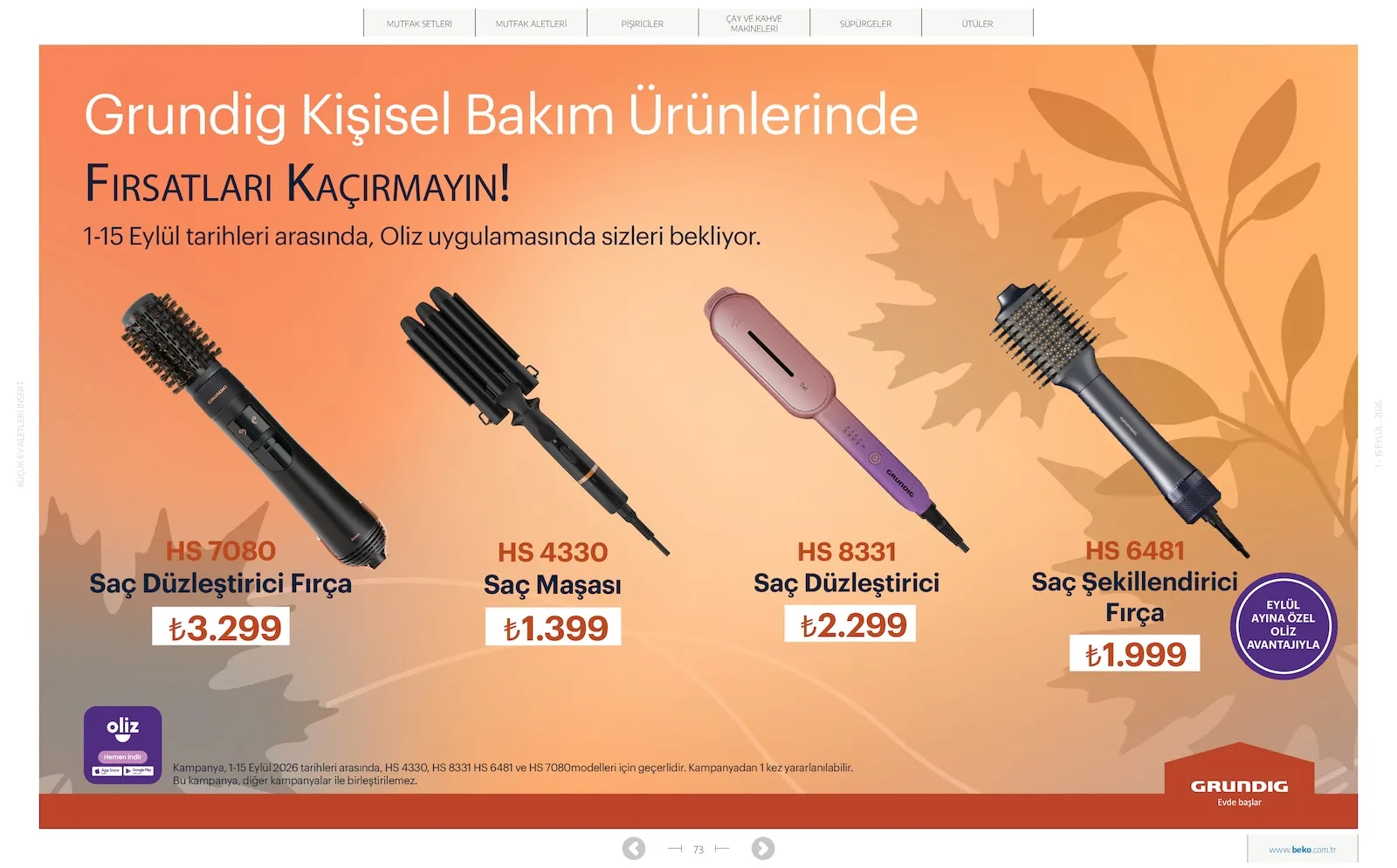 Beko broşürü sayfa 73