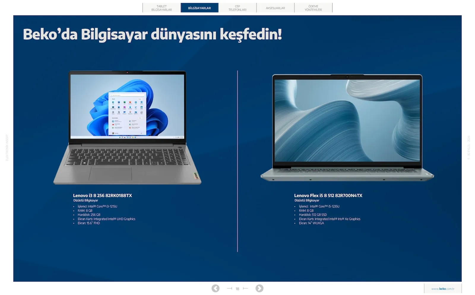 Beko broşürü sayfa 18