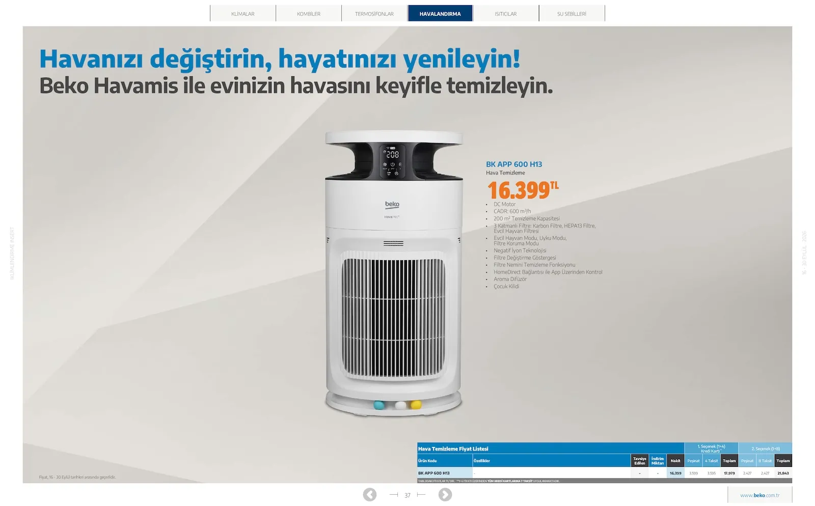 Beko broşürü sayfa 37