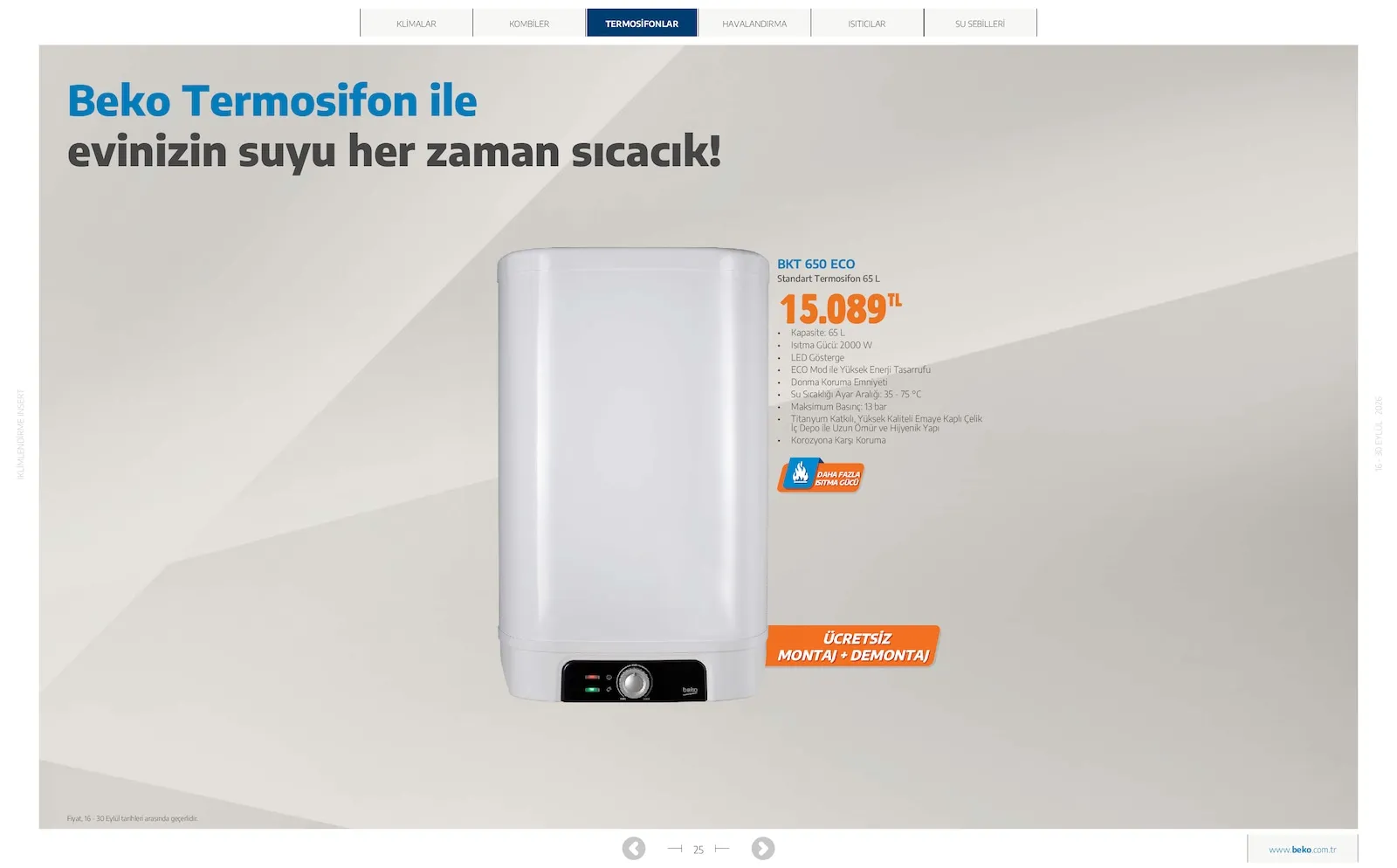 Beko broşürü sayfa 25