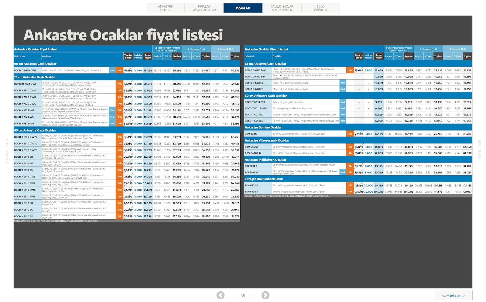 Beko broşürü sayfa 38
