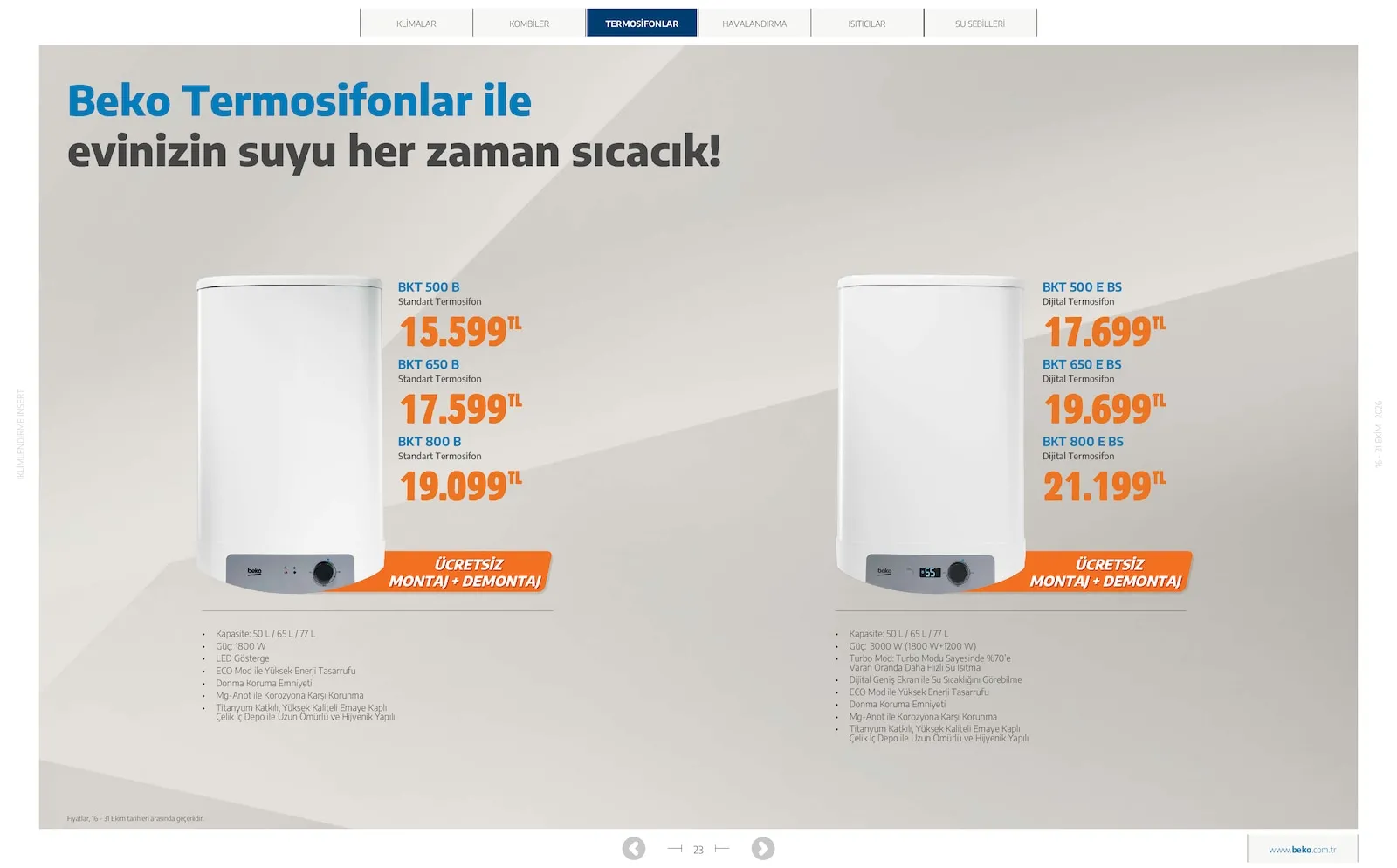 Beko broşürü sayfa 23