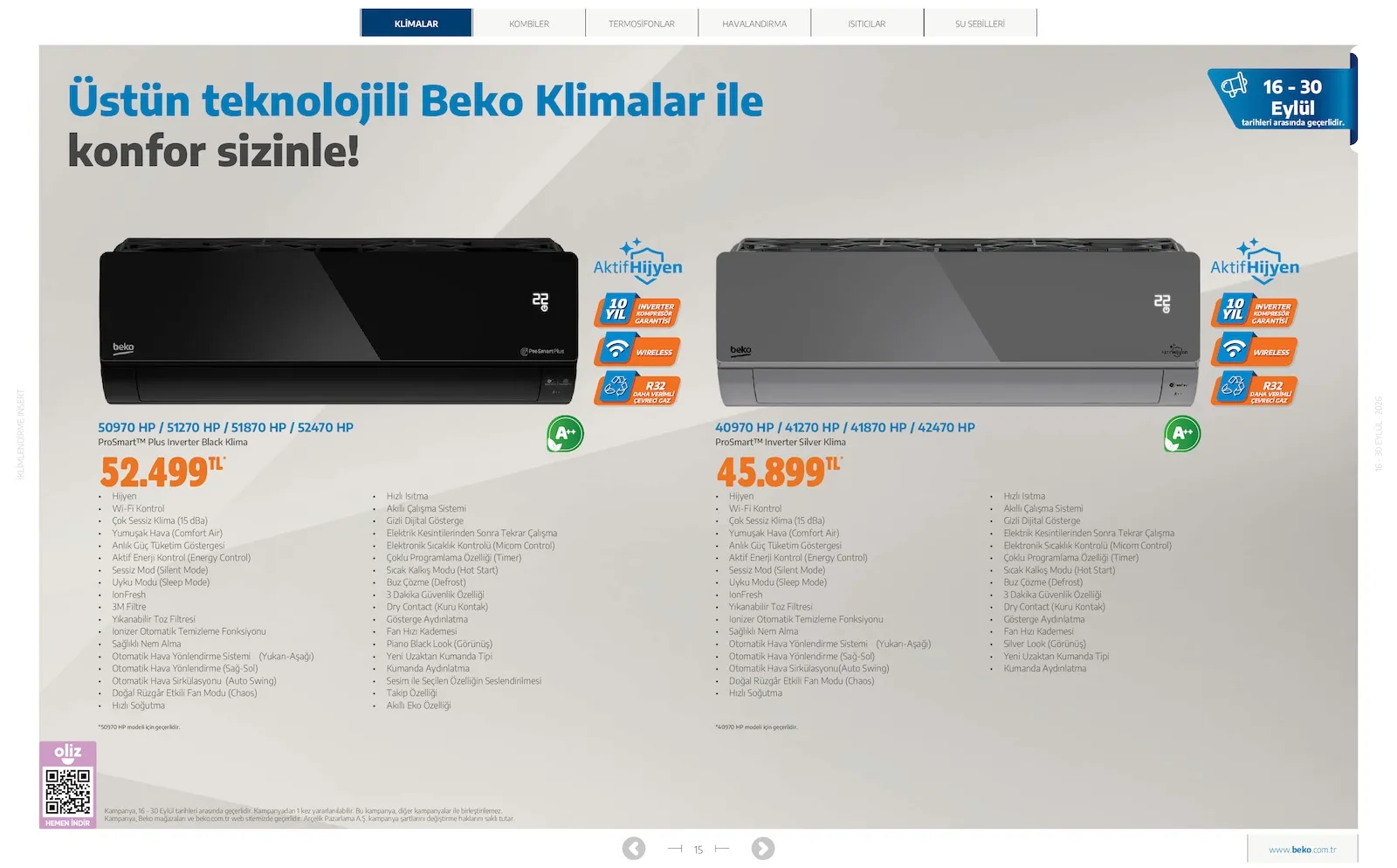 Beko broşürü sayfa 15