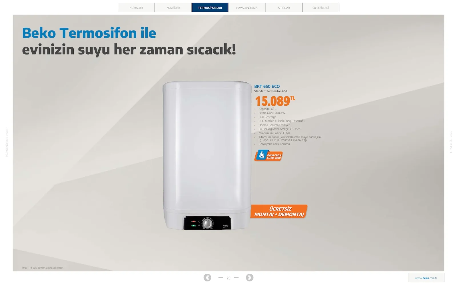 Beko broşürü sayfa 25