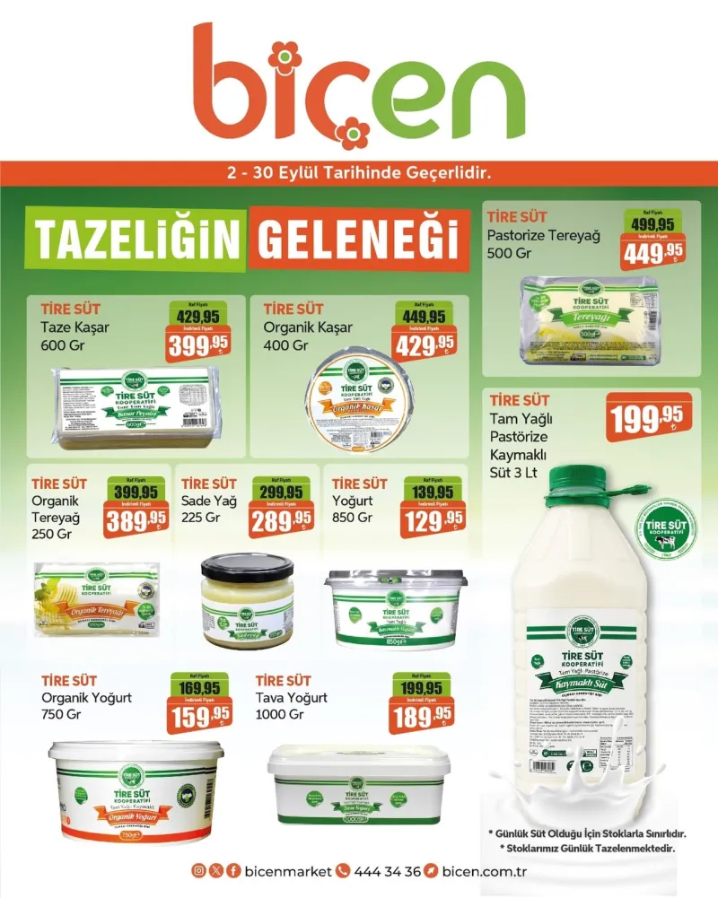 Biçen Market broşürü