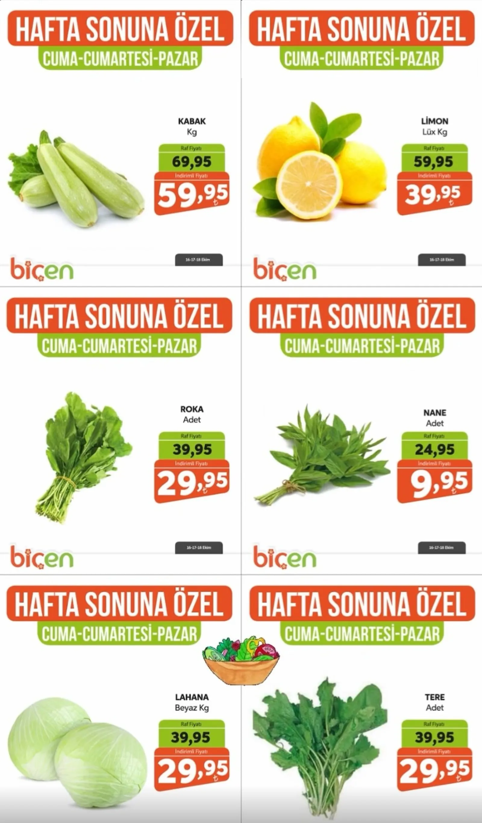 Biçen Market broşürü sayfa 1