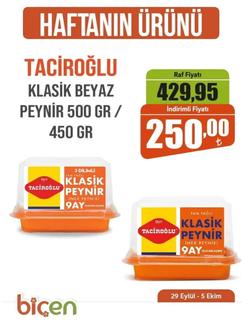 Biçen Market broşürü sayfa 1