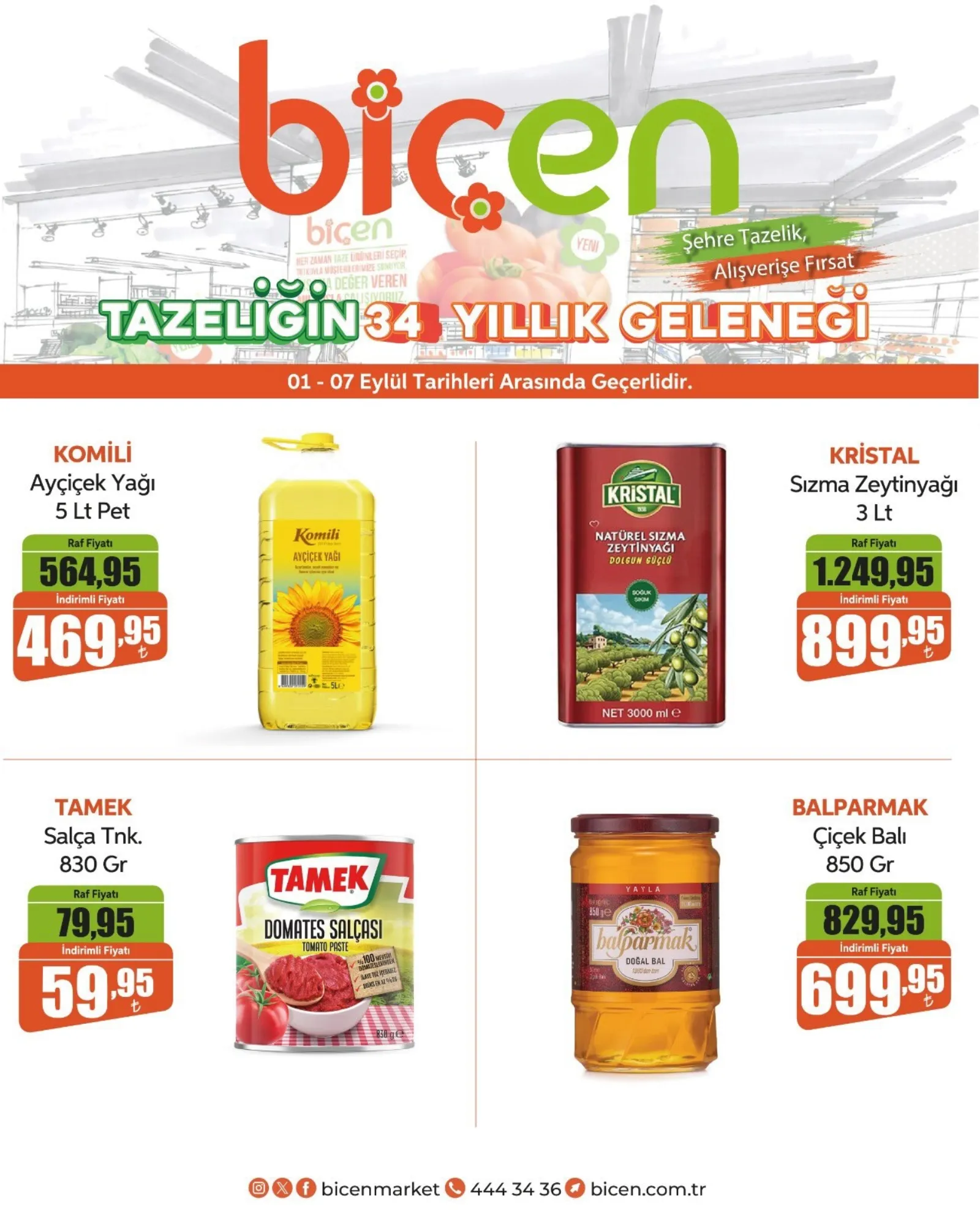 Biçen Market broşürü