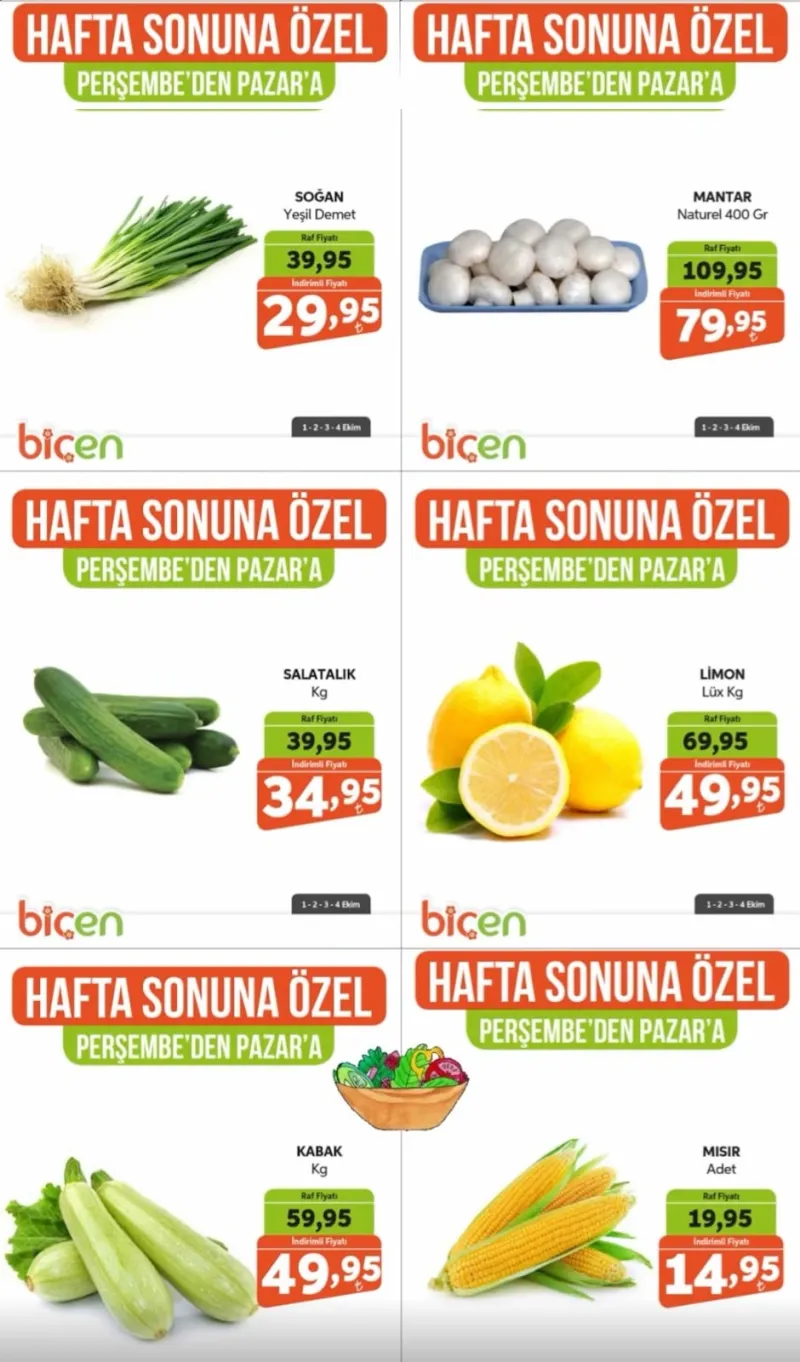 Biçen Market broşürü sayfa 1