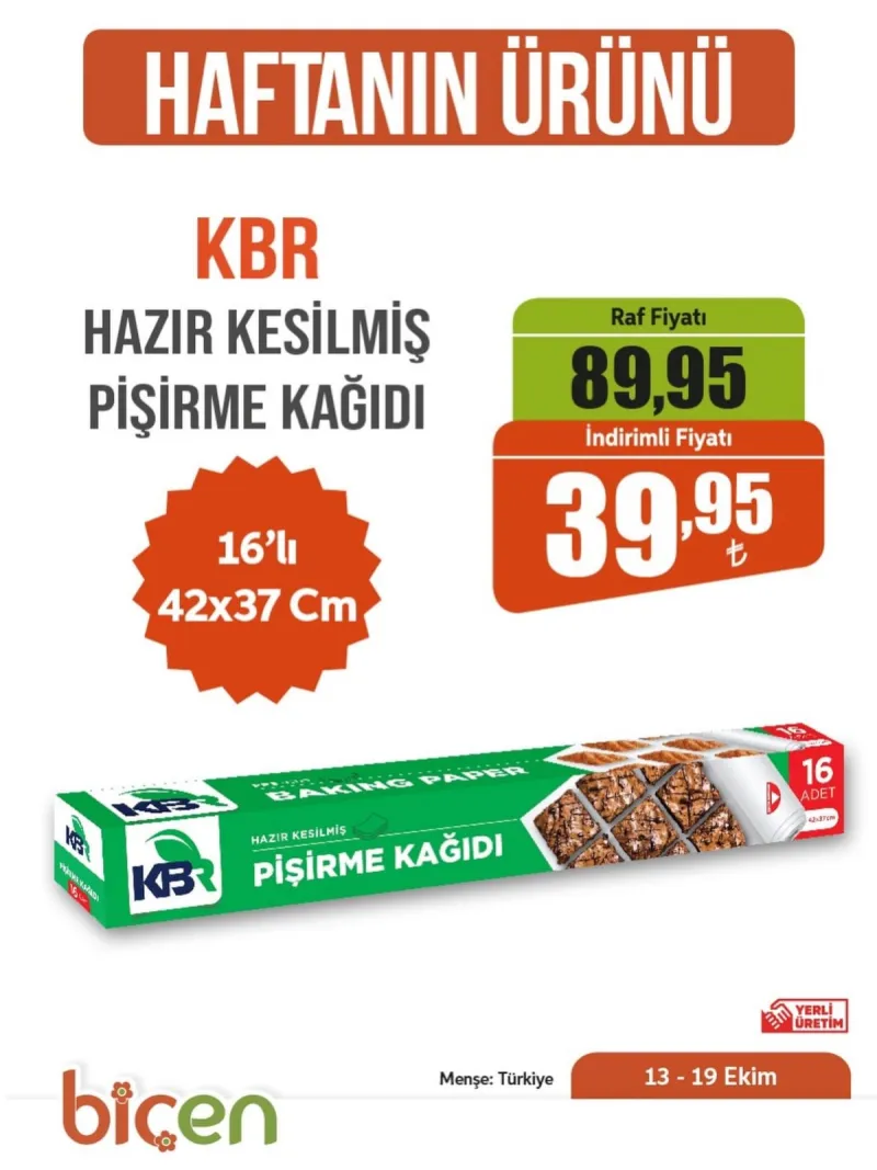 Biçen Market broşürü sayfa 1