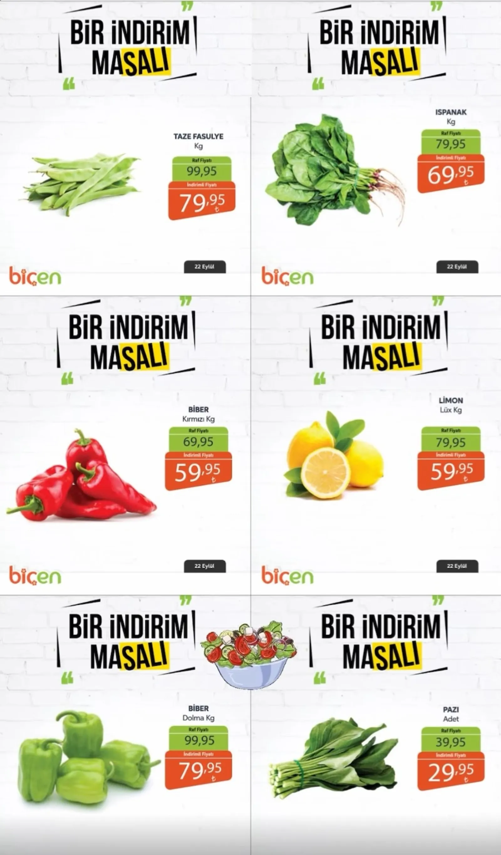 Biçen Market broşürü sayfa 1