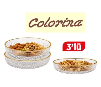 Altın Rimli Cam Kase
