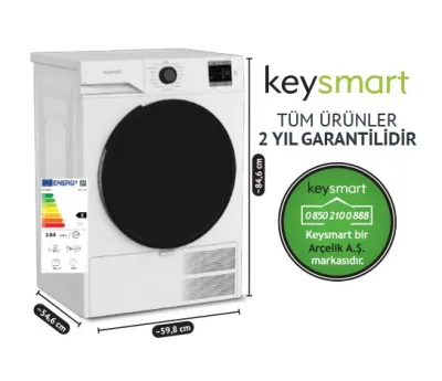8 KG ÇAMAŞIR KURUTMA  MAKİNESİ KEY 80 KM