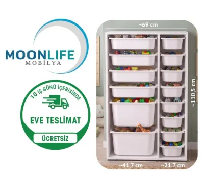 14 SEPETLİ OYUNCAK DOLABI