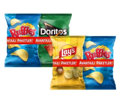 Mega Boy Cips Çeşitleri Ruffles/Doritos 319 g Lays/Ruffles 300 g