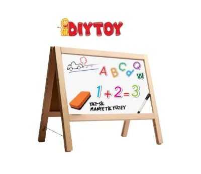 Masaüstü Ahşap Manyetik Yazı Tahtası