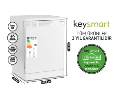 4 PROGRAMLI BULAŞIK MAKİNESİ KEY 4014 BM