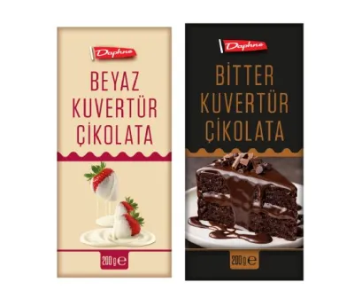 Beyaz/Bitter  Kuvertür Çikolata