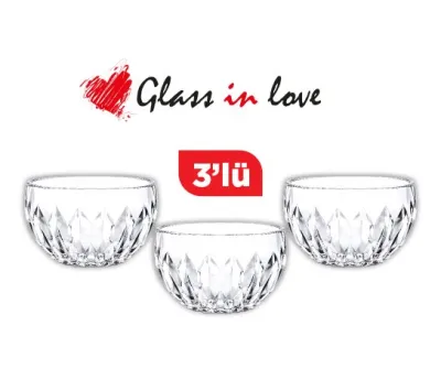 Gravürlü Cam Çerezlik ~140 ml