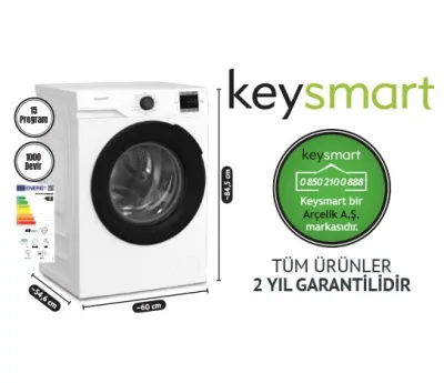 9 KG ÇAMAŞIR MAKİNESİ KEY 910 CM