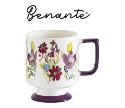 Desenli Ayaklı Kupa ~300 ml