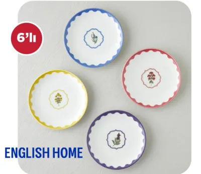 Desenli Porselen Pasta Tabağı ~19 cm