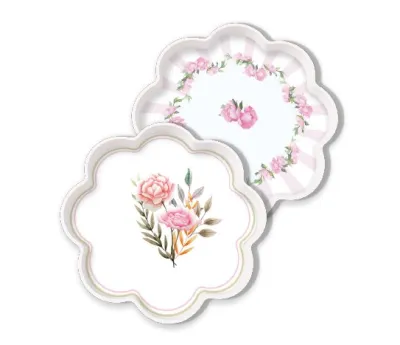 Papatya Şekilli Desenli Tepsi	~28 cm