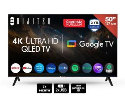 50 İnç 4K Ultra HD Qled Google TV 50DQ40000