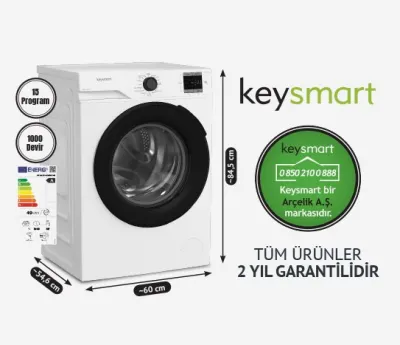 9 KG ÇAMAŞIR  MAKİNESİ  KEY 910 CM