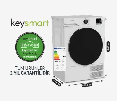 8 KG ÇAMAŞIR  KURUTMA  MAKİNESİ KEY 80 KM