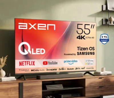 55 İNÇ 4K UHD TIZEN OS SMART QLED TV AX55QUPRL-T08I
